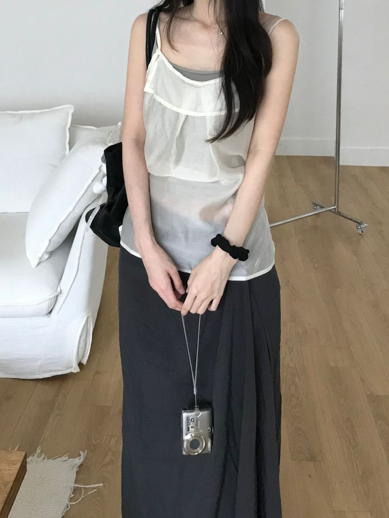 Kitten（キッテン）の「Allure see-through sleeveless (2 colors)（Tops）」