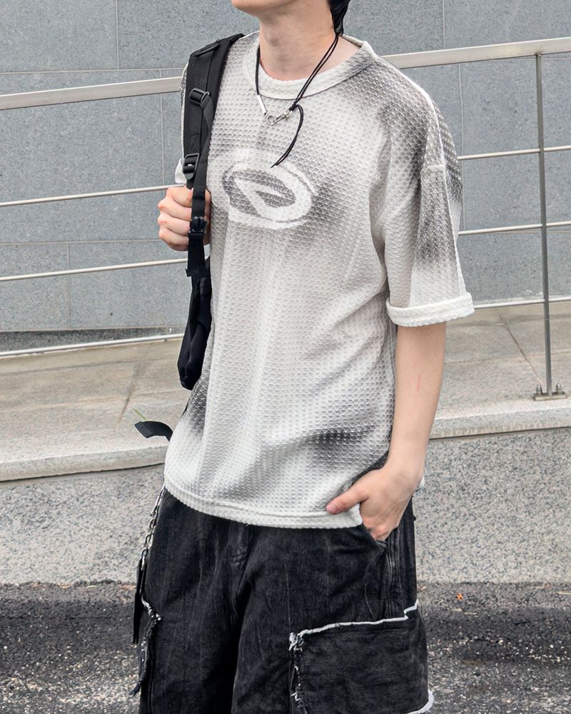 JIIGEUM(ジグム)の「Daskin Dirty Knit Short‑Sleeve(Tops)」