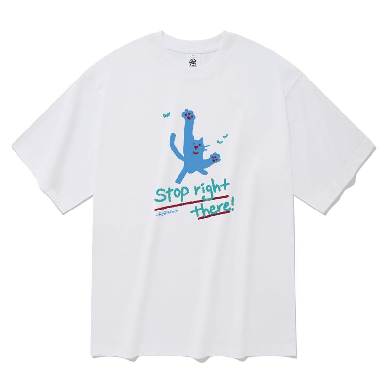 STOP BLUE T-SHIRTS