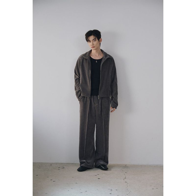 Velvet corduroy line pants(Charcoal)