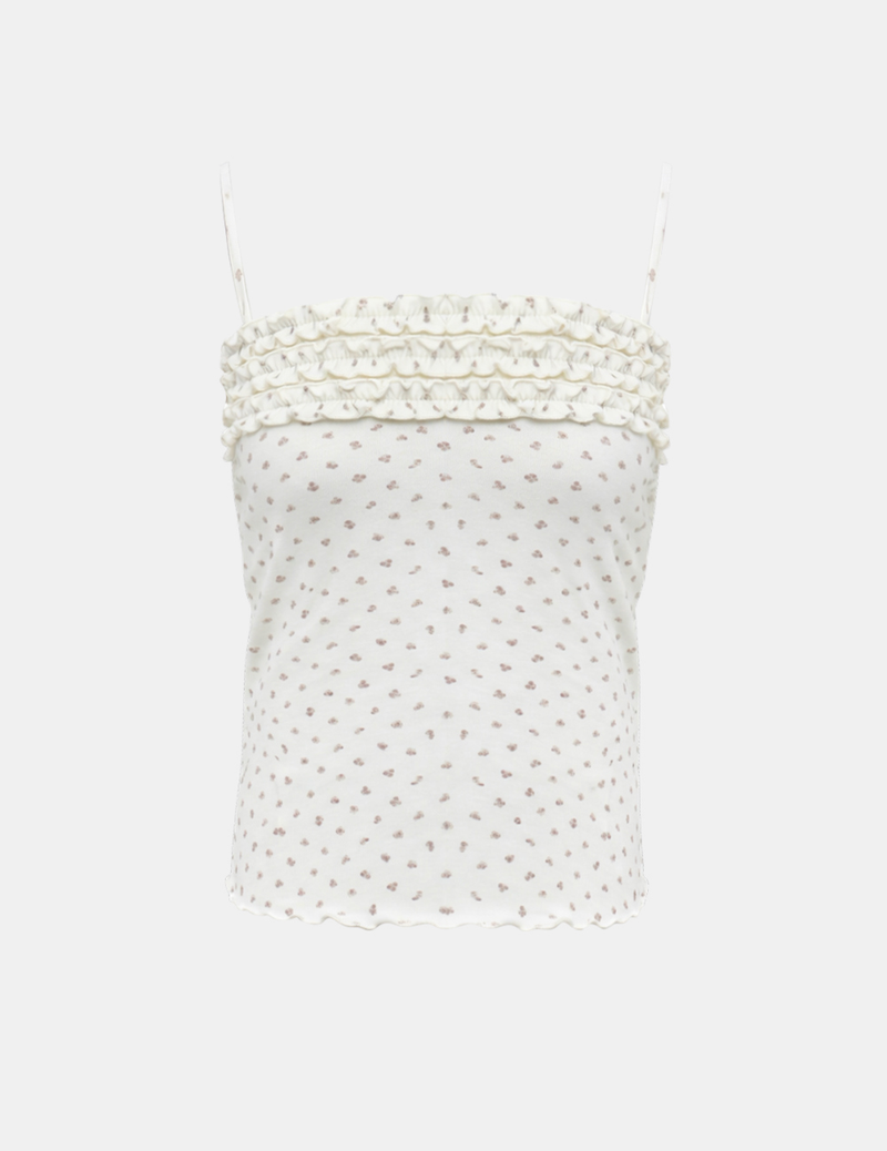 Lady Flower Scarf Top Set
