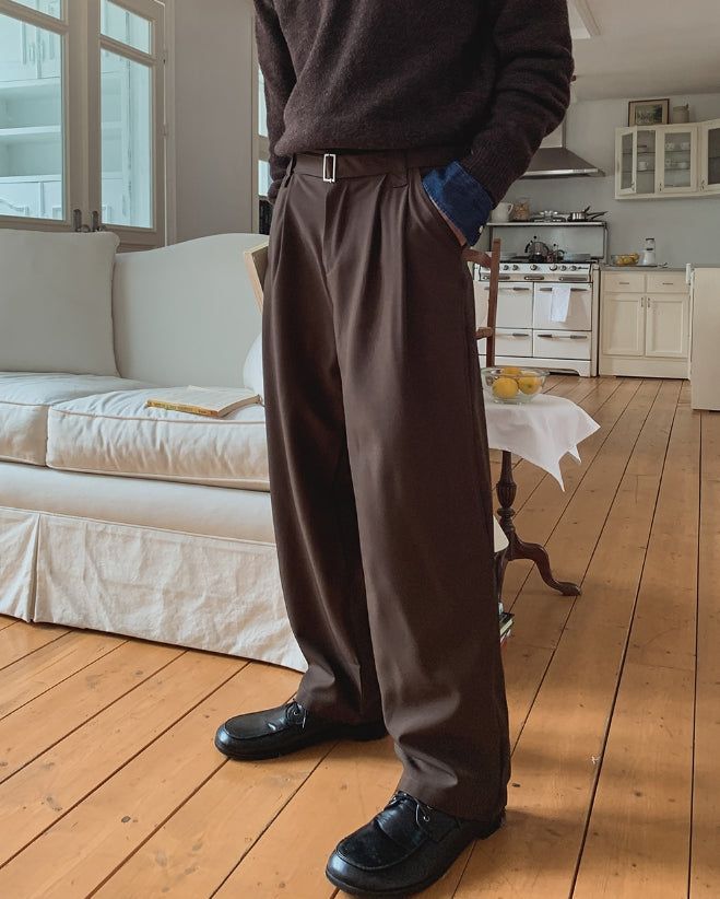 2PLAN（ツープラン）の「Melo Belted Two-Tuck Wide Slacks（Pants）」