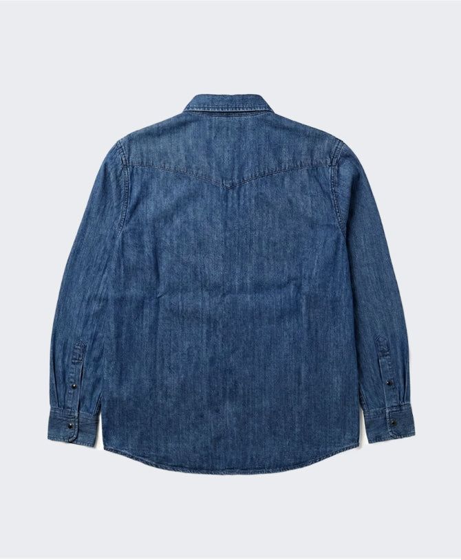 Standard Western Denim Shirt Blue