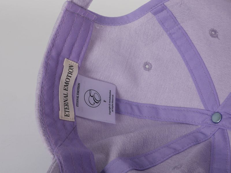 WHITE BOW EMBROIDERY CAP (PURPLE)