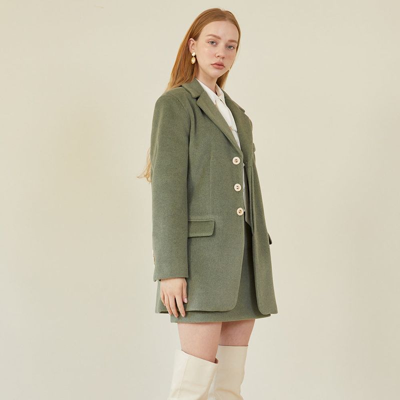 GOLD BUTTON POINT JAKET (EMERALD GREEN)