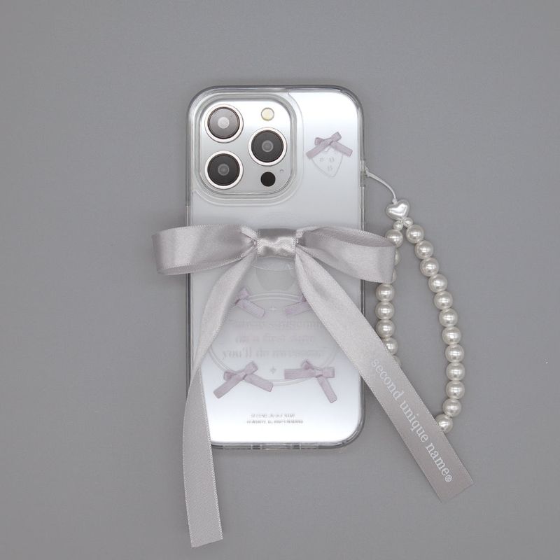 SUN CASE CLEAR BALLET RIBBON SILVER