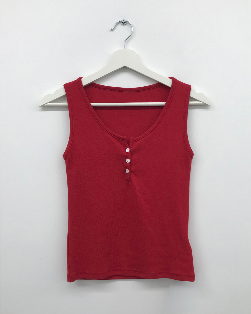 ログヘンリーネックスリーブレストップス (5color)