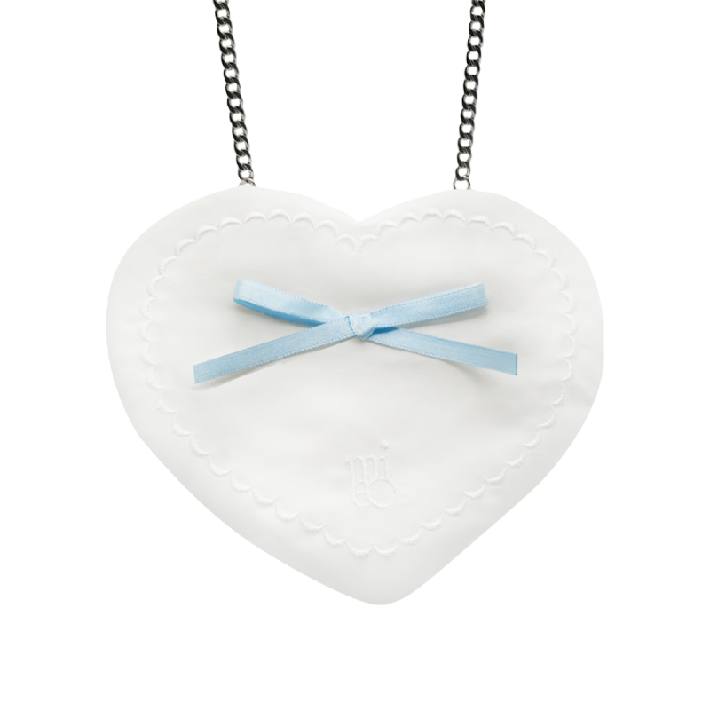 Ribbon Heart Bag _ White
