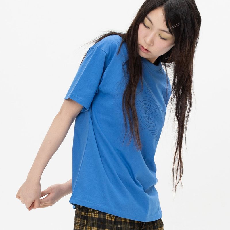 WEBHOUSE（ウェブハウス）の「ツイスターステッチT - Blue（トップス）」