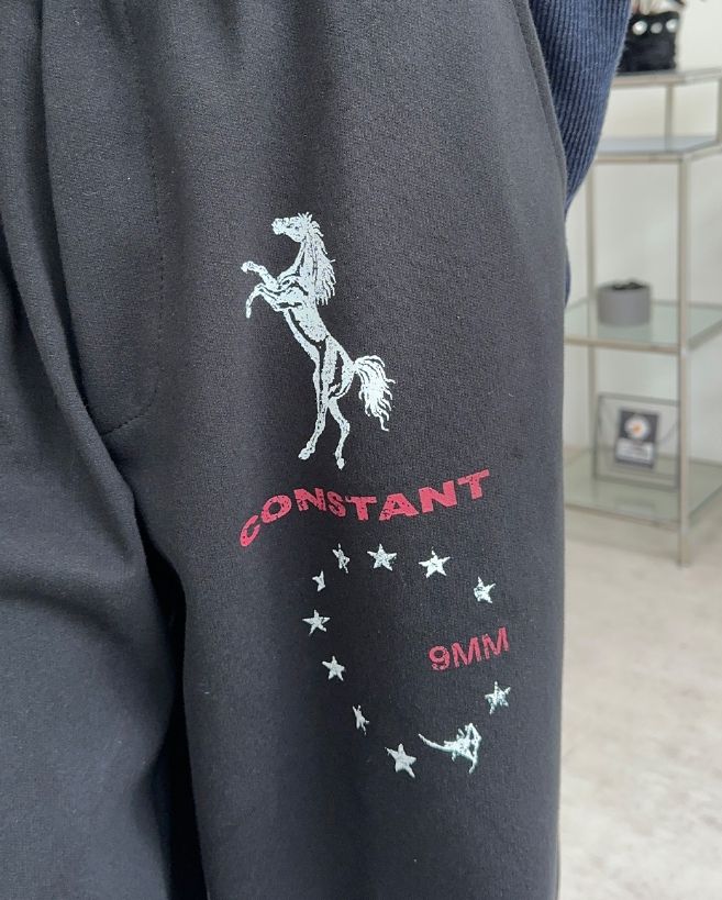 Ethan Horse Graphic Wide Pants
