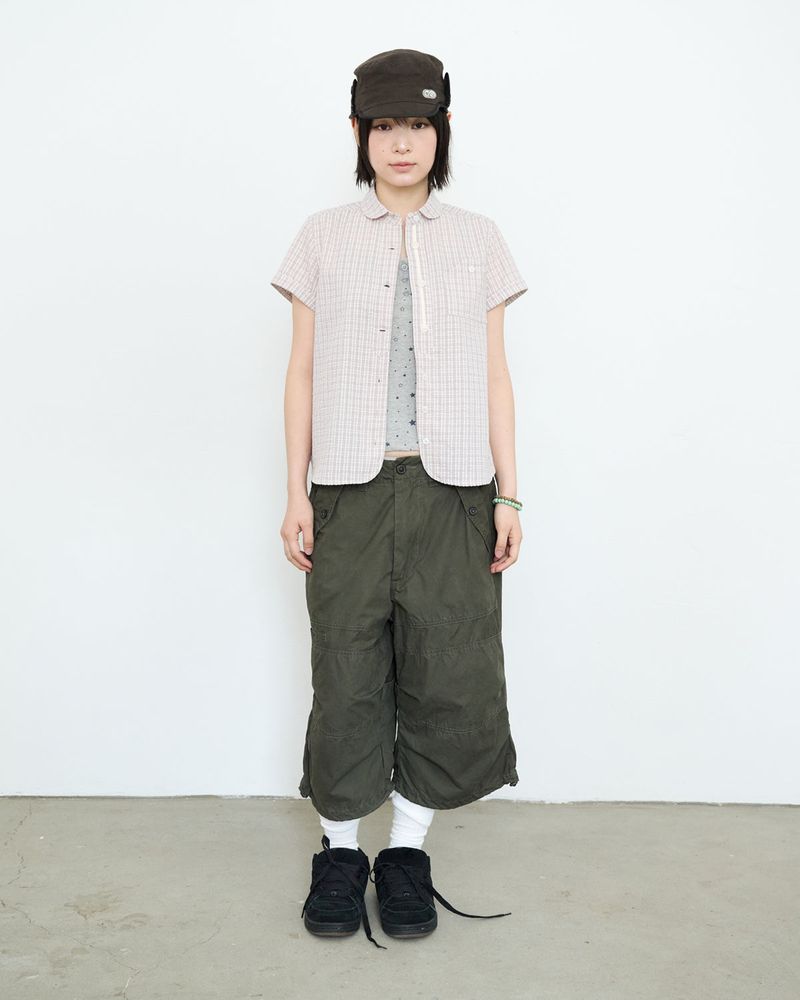 Round Collar Archive Check Shirt