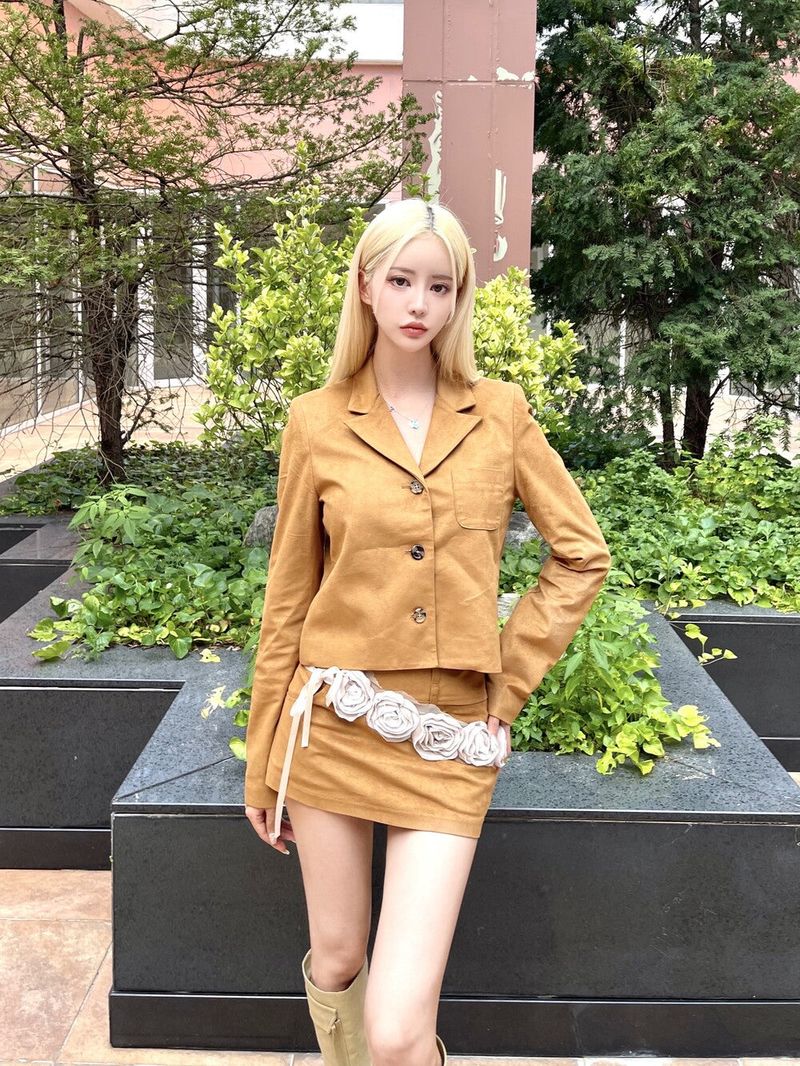 1387. Suede pocket button jk (2color)