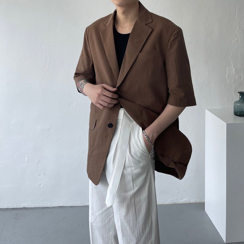 SI Linen Short-Sleeved Jacket (2 colors)