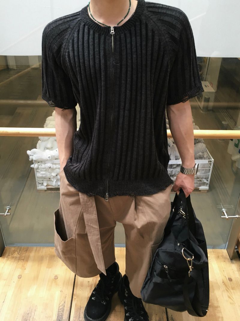 DL Ribbed Half Summer Zip-up 4C