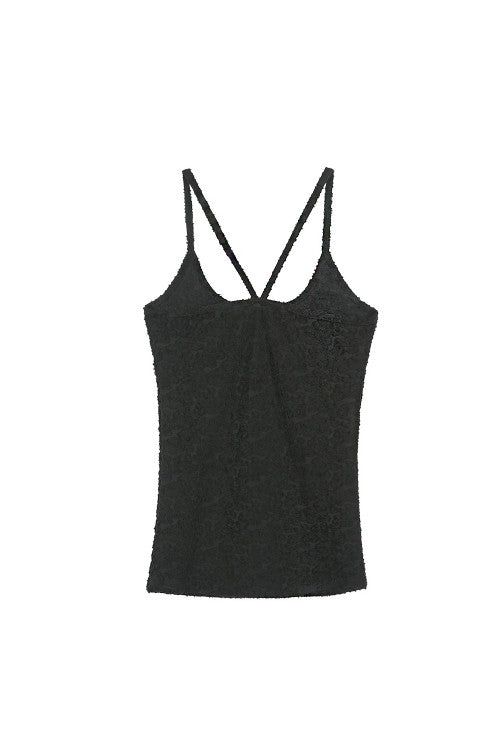 Jacquard Tank Top (BLACK)