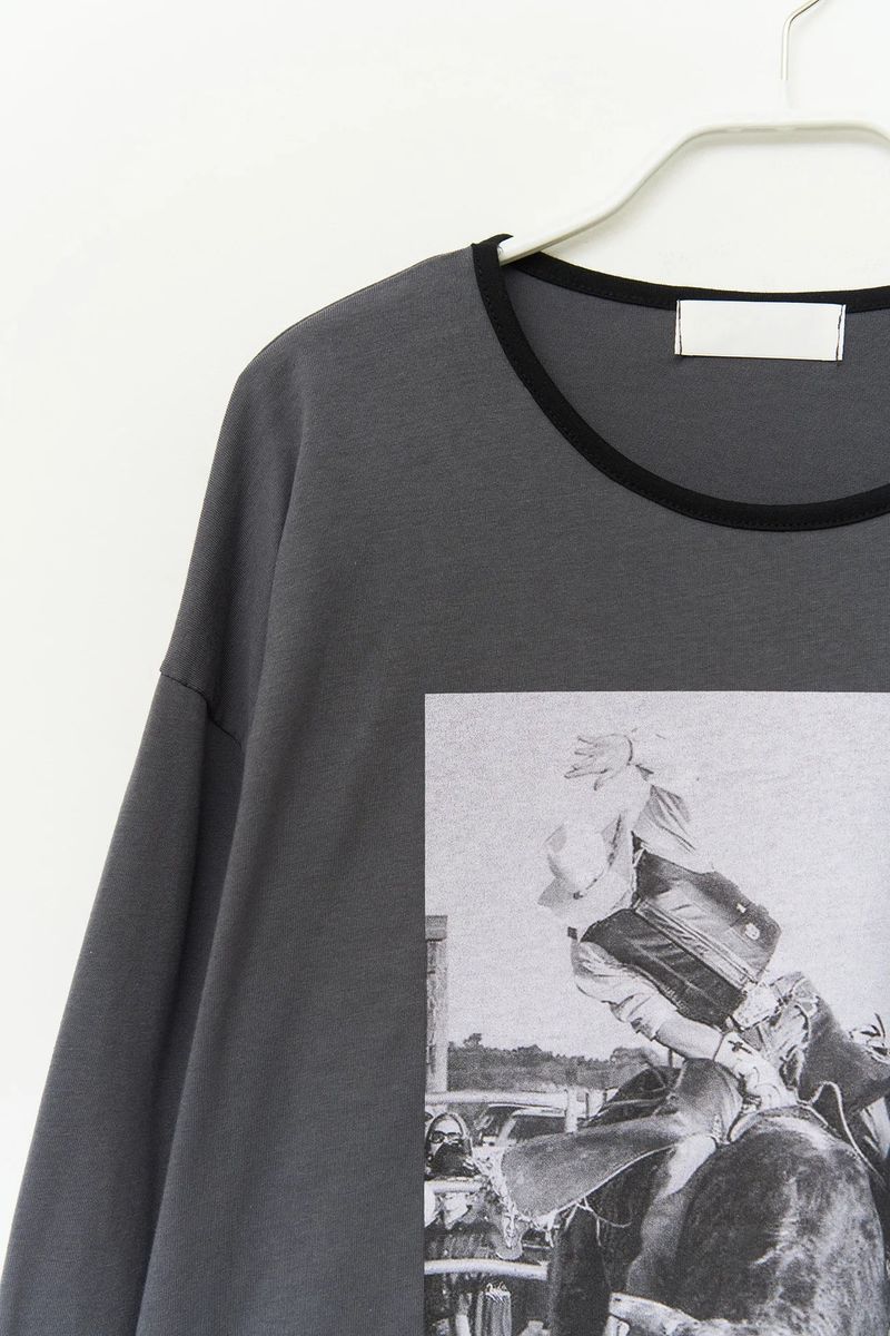 (W) Cow Printed Top