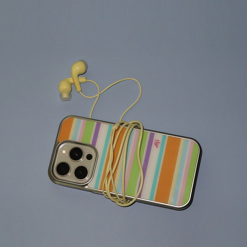 bipi（ビピ）の「オレンジ ポップ ガラス ケース（スマホグッズ/小物）」