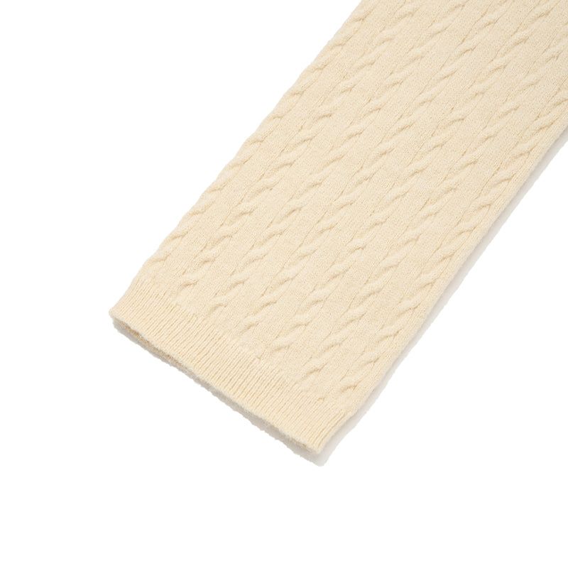CHERRY CABLE KNIT LEG WARMER [IVORY]
