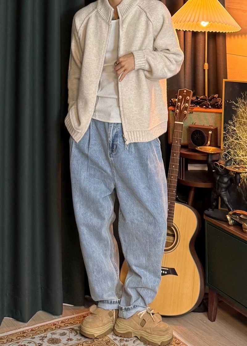 [virstyle original] INKKI Two-Way Wool Knit Zip-Up 2COLOR