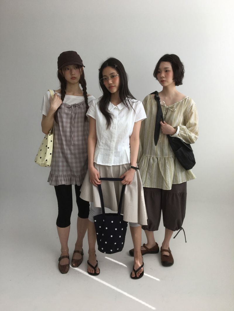 Flocon embroidered shoulder bag (2color)