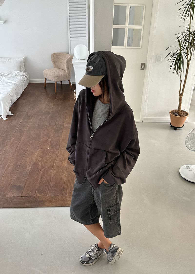 CAMO HOOD ZIP-UP