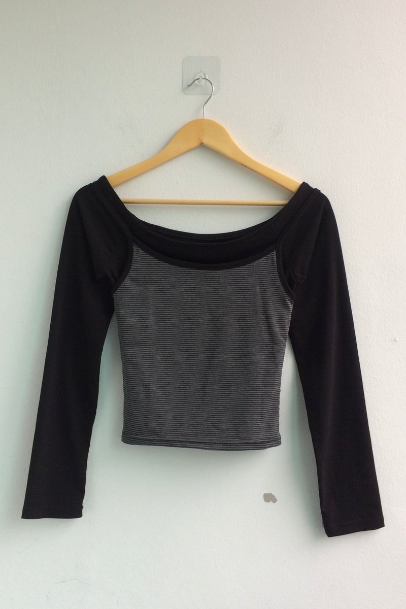 Striped mood layered t
