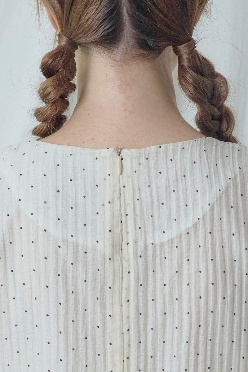 Audrey Dot Dress [Cream]