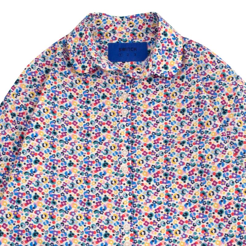 MOOD FLOWER PATTERN SHIRT (UNISEX)_SYF5BL01BU