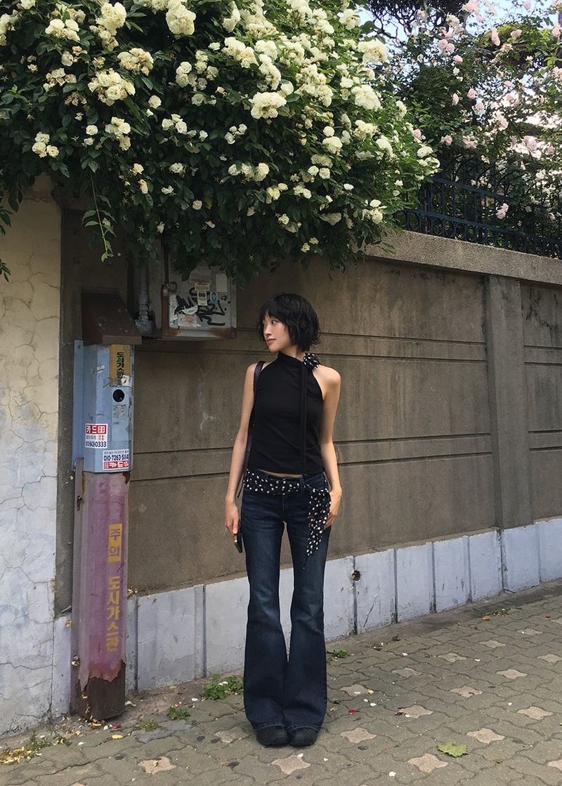 FIT LOW BOOTS CUT DENIM