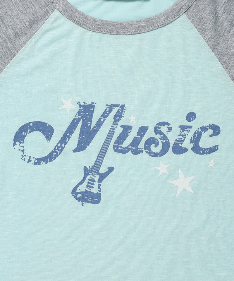 VINTAGE MUSIC RAGLAN TEE MINT(CV2GFFT551A)