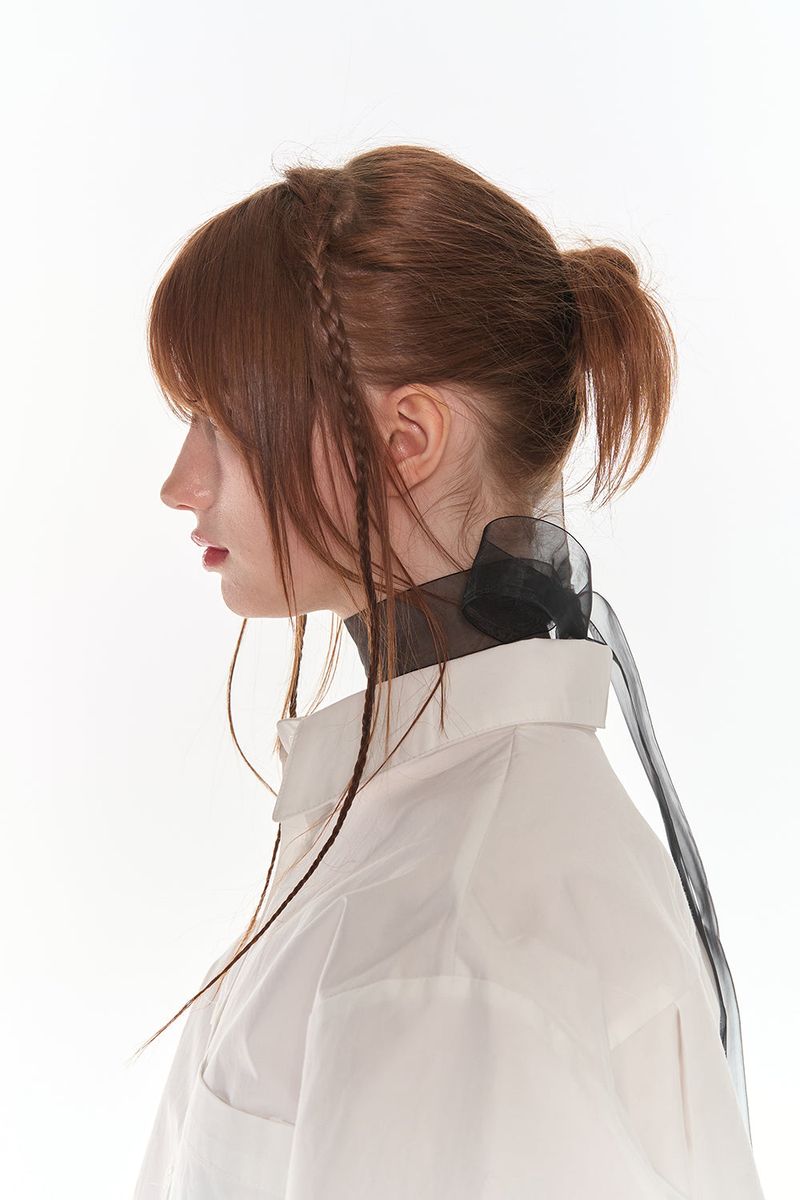 ZIZEMUSEUM(ジゼミュージアム)の「HALF COTTON OVERFIT SHIRTS (WHITE)(Tops)」