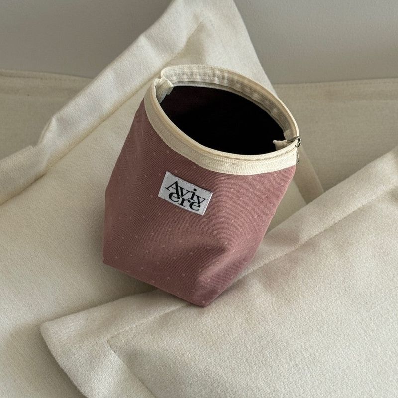 Avivere（アビベール）の「classic pouch_corduroy dot pink（Miscellaneous Goods/Stationery）」