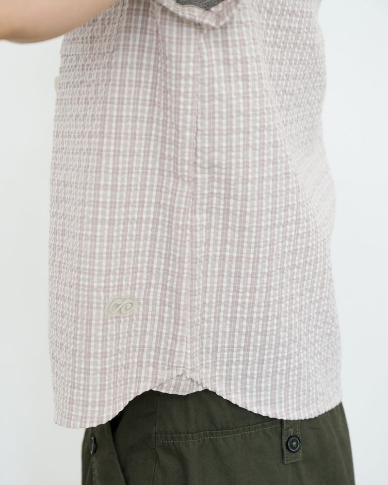 Round Collar Archive Check Shirt