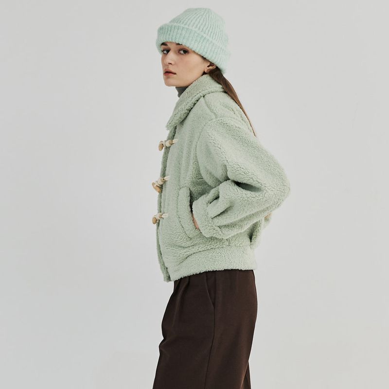 ECO FUR DUFFLE JACKET (MINT)