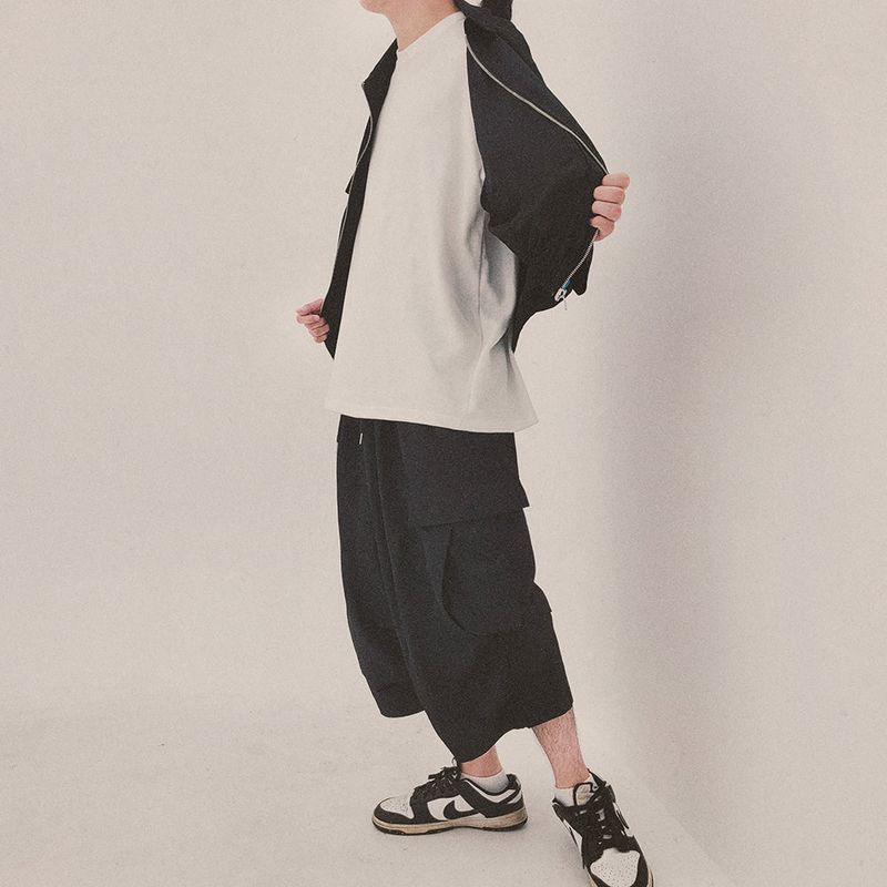 street shape capri shorts_black