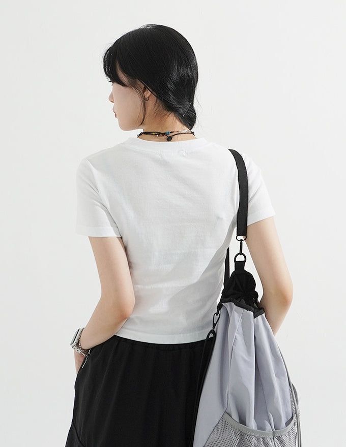 テディクロップドTシャツ