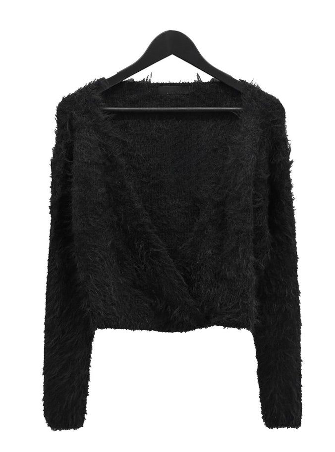 Muffler Set Sleeveless Fur Wrap Cardigan