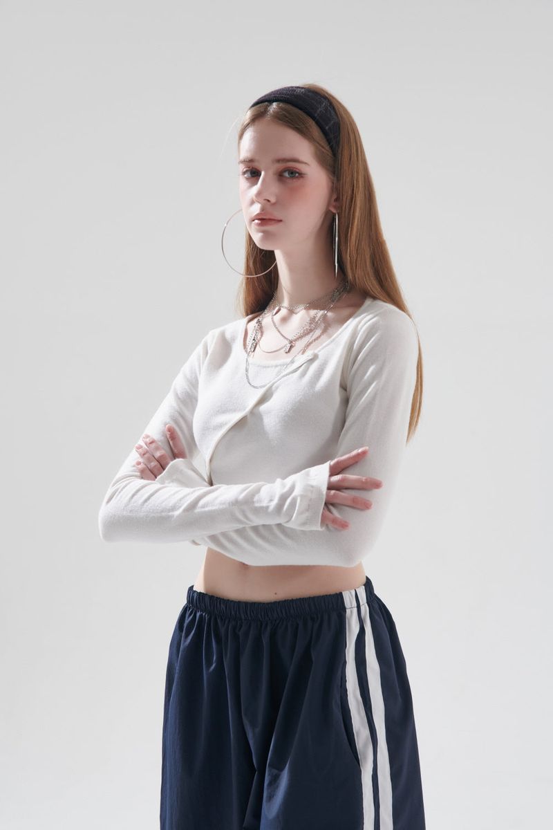 LAY CROPPED CARDIGAN