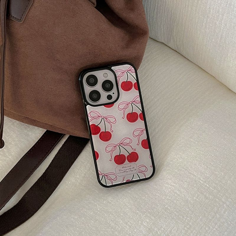 mademoment（メイドモーマン）の「[Mademoment]リボンチェリーデザインアイフォンエポキシーケース（スマホグッズ/小物）」