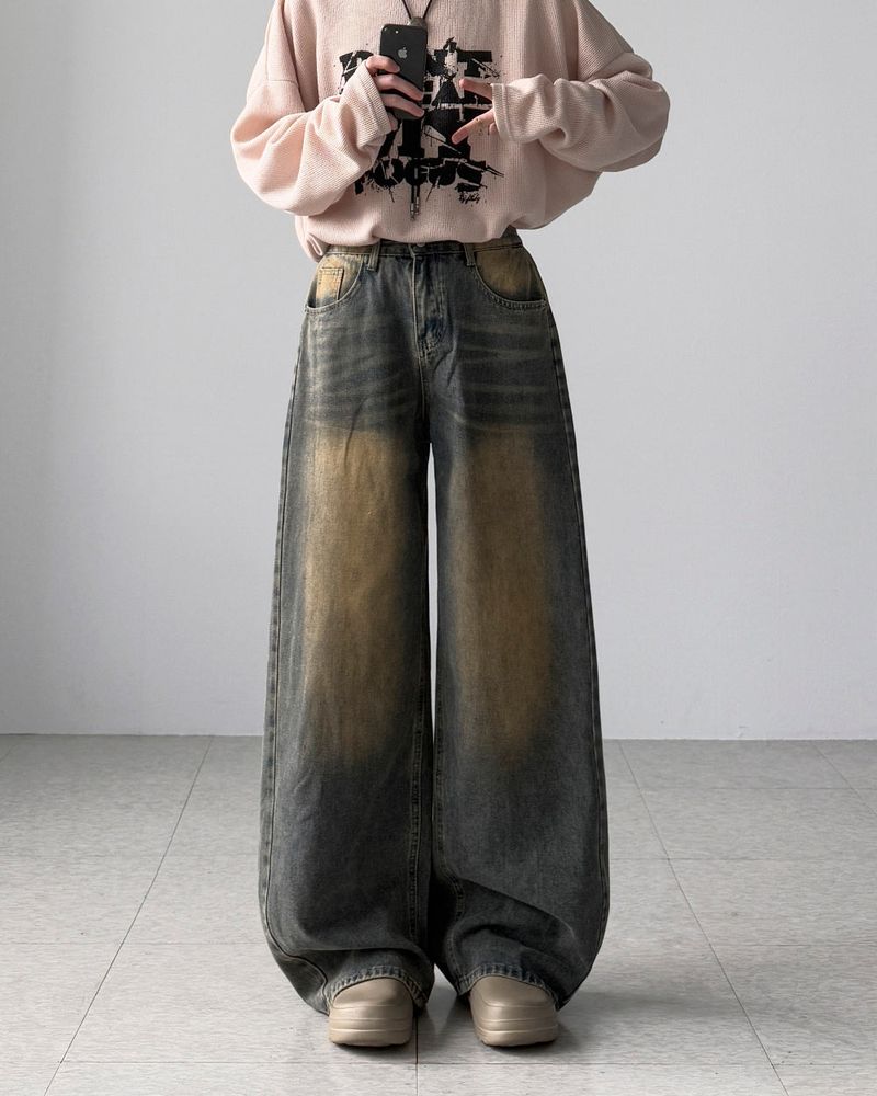 Flux Pintuck Wide Denim