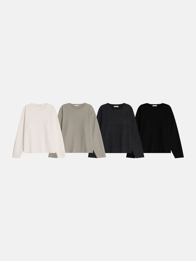 Lumen Ribbed Cutting Crop Tee