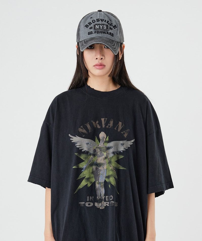 Raucohouse（ラウコハウス）の「NYS embroidery pigment ball cap（Hats）」