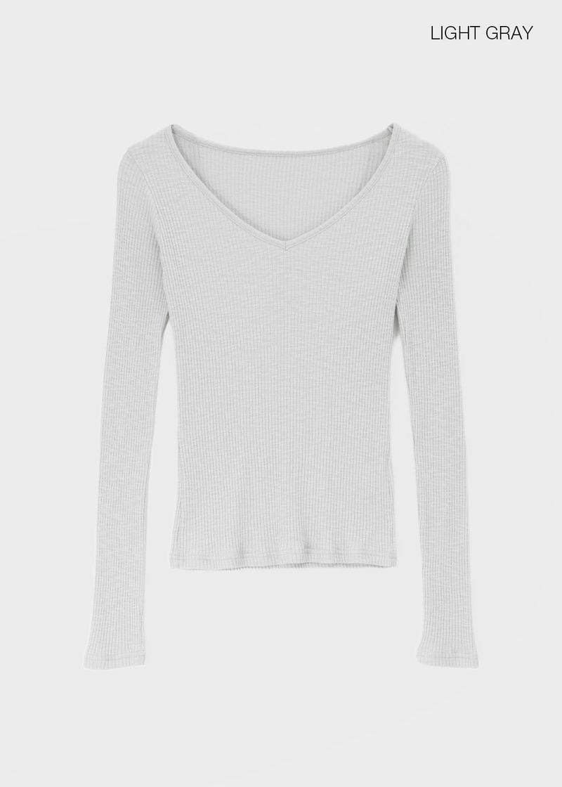 [MADE] Rulind Two-Way V-neck Long Sleeve T-shirt