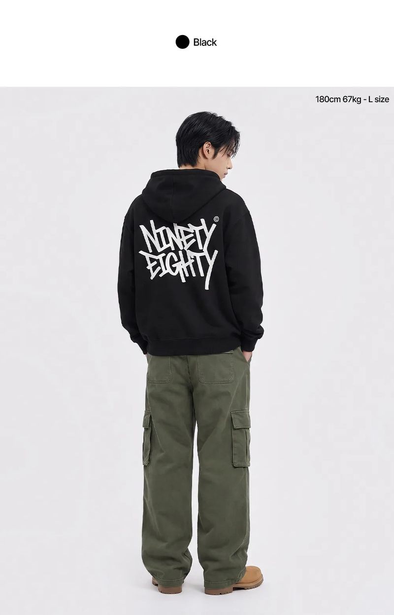 rough logo 2-way zip-up (4color)