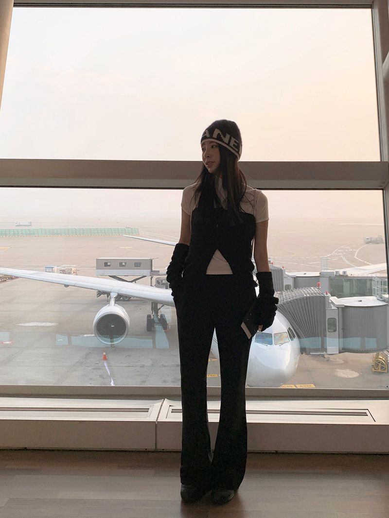[MADE] Airport long bootcut banding pants -Basic