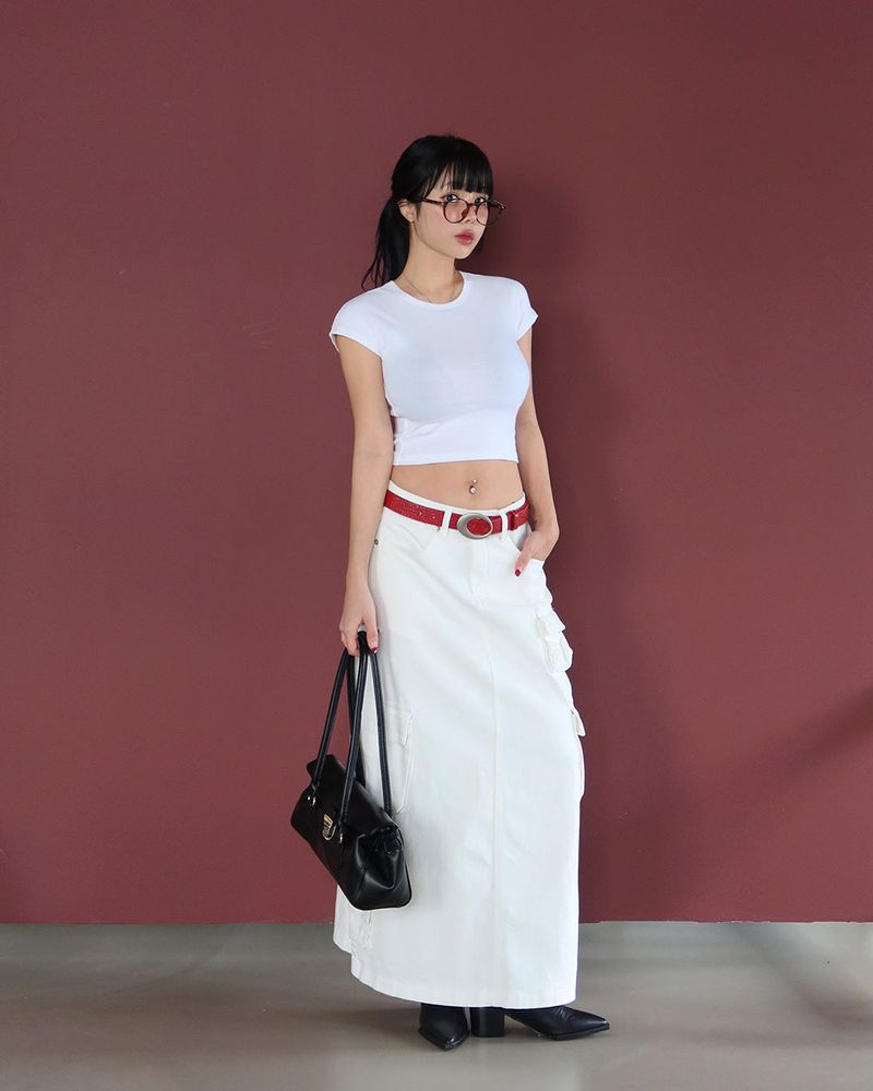 Delight-J（ディライトジェイ）の「cargo pocket open long skirt（Skirts）」