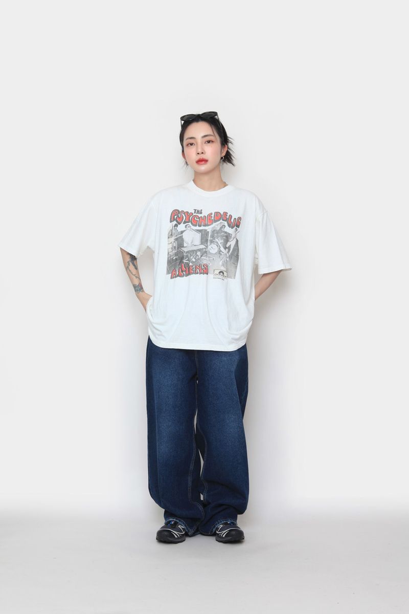 Bizo Snap Wide Denim Pants