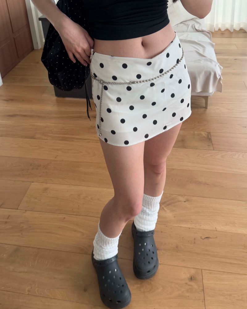 Dot mini skirt