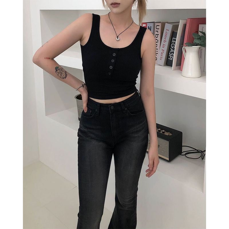 Button Crop T [Inner cap]