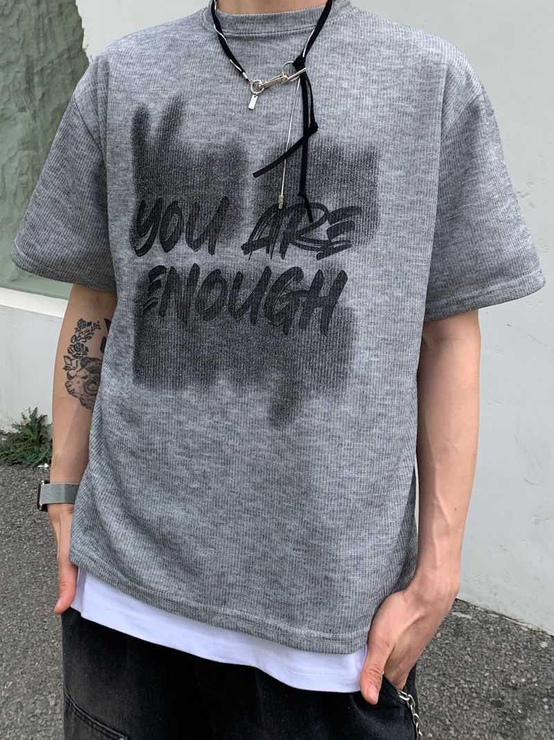 Enough Knit Short-Sleeve Tee (4 Colors)
